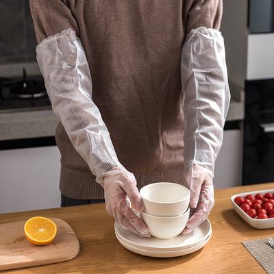 厨房洗碗手套女家务清洁耐用一次性加长加厚家用防水洗菜洗衣服PE