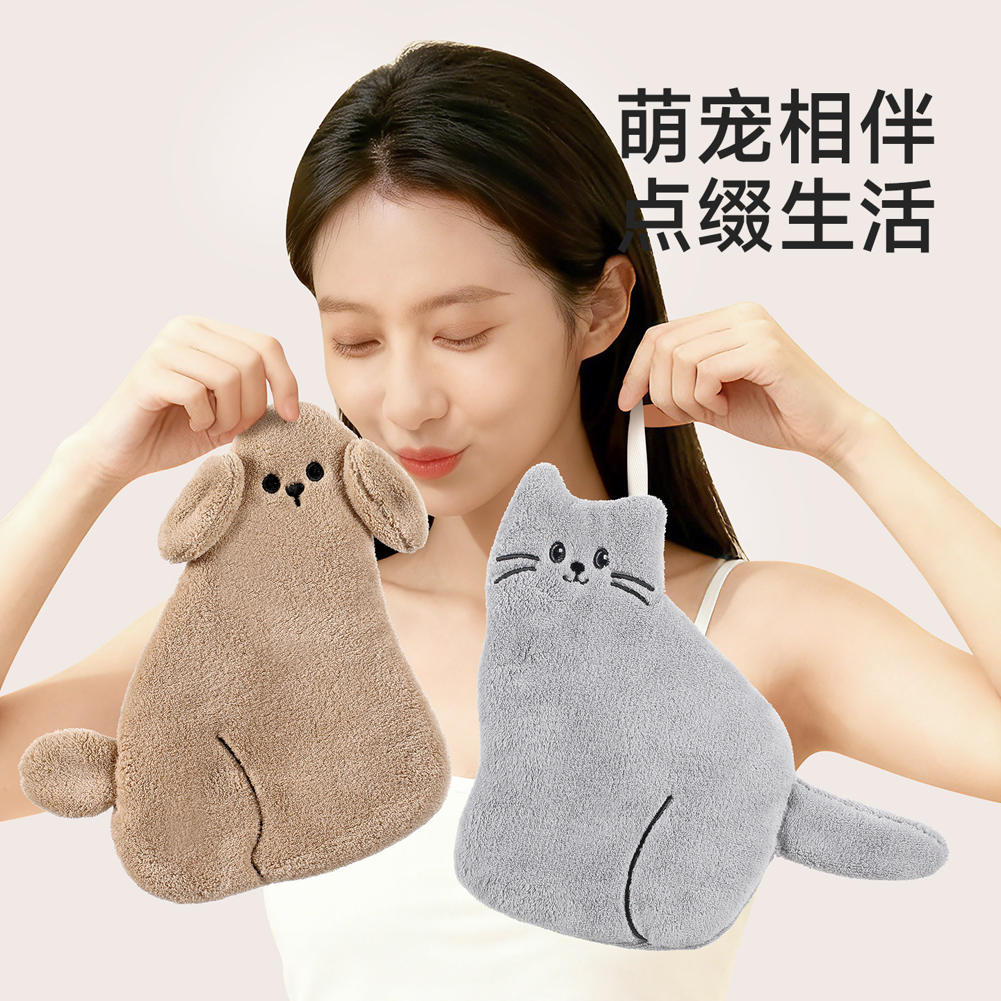 厨房擦手毛巾挂式吸水不掉毛加厚速干擦手巾大号卫生间洗手珊瑚绒