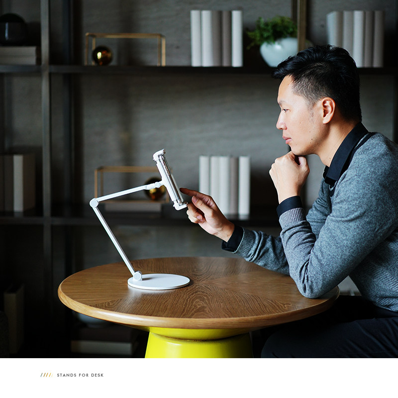 埃普手机支架懒人桌面直播拍摄吃鸡床上万多功能折叠家用可调节升降通用床头简约小巧便携电脑平板看书支撑架