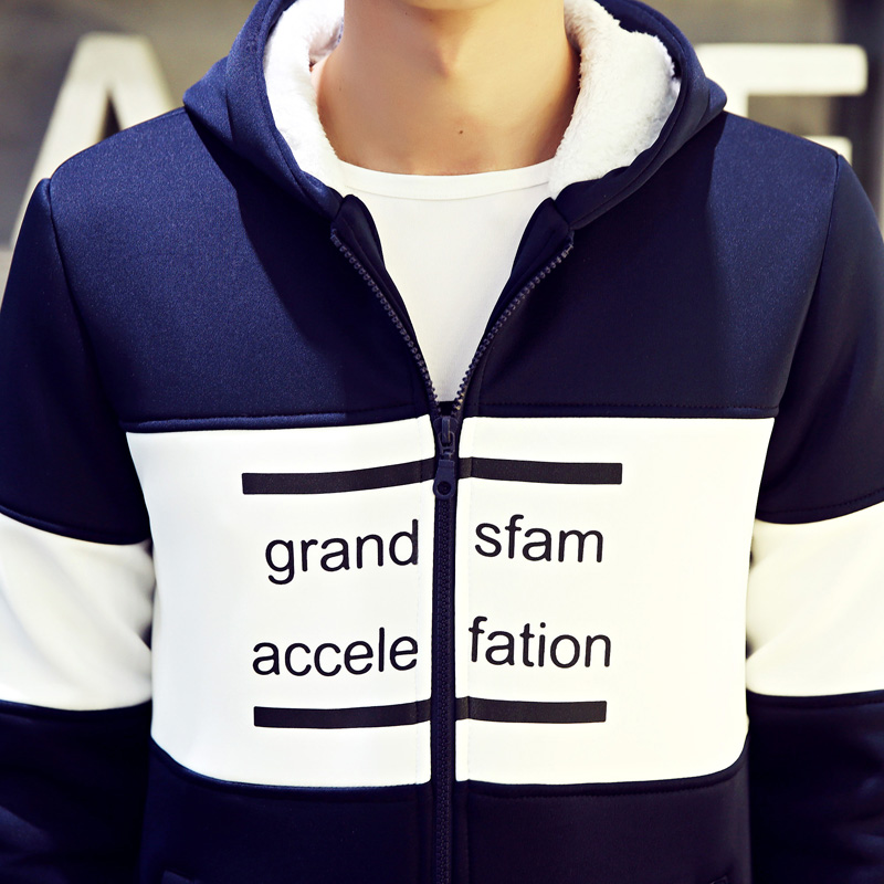 Winter men's long coat windbreaker tide men's youth jacket Korean Slim baseball clothing youth cotton