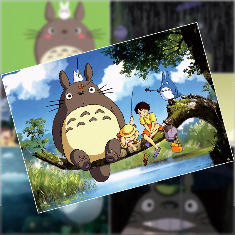 宫崎骏龙猫海报墙贴纸图挂画同款周边小卡牌大张防水高清自粘自选