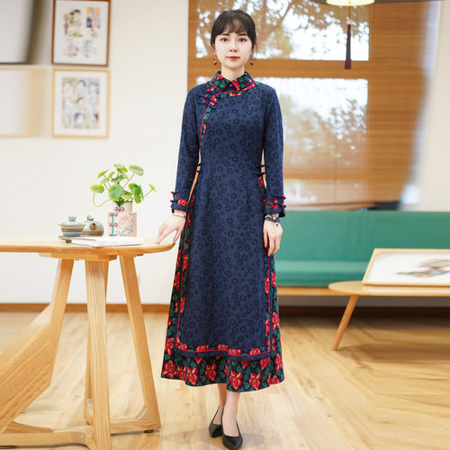 小个子旗袍裙如意风改良