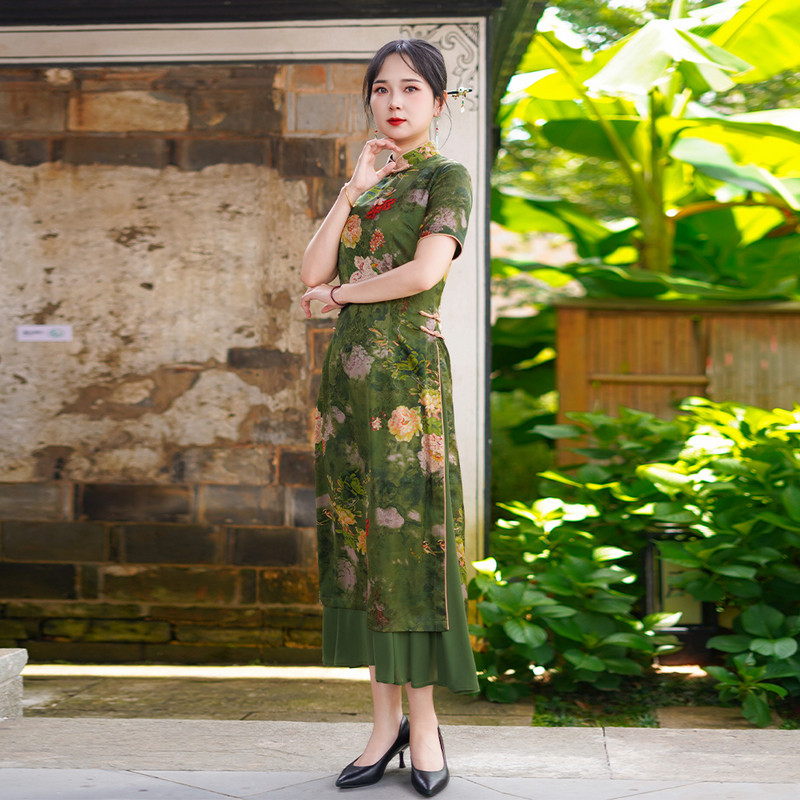 如意风夏季新款新中式国风旗袍裙端庄大气高级感改良旗袍裙25R639,女装/女士精品,旗袍,淘宝优惠券,粉丝福利购,淘宝优惠卷