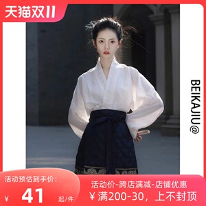 新中式国风改良汉服马面裙半身裙女夏季小日常原创汉服马面裙套装