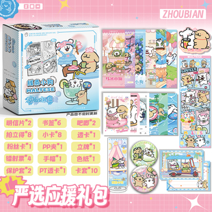 线条小狗周边礼盒拍立得小卡吧唧徽章明信片镭射票书签38件套礼物