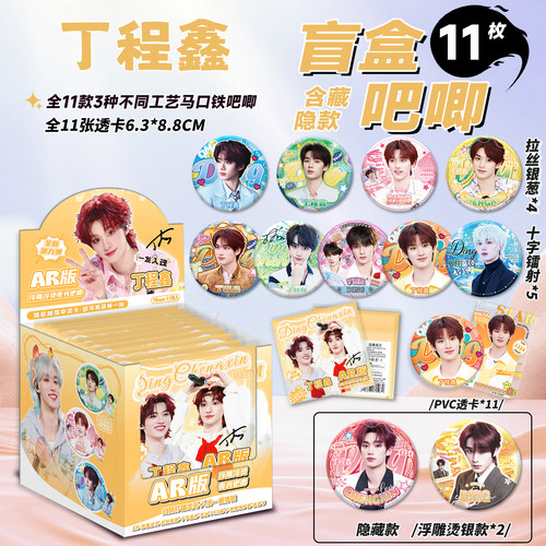 丁程鑫周边夜光吧唧盲盒马口铁徽章时代少年团周边AR谷子吧唧盲抽