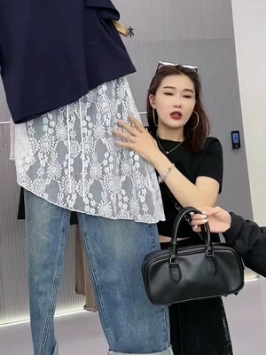 雅依(屁帘)蕾丝裙摆时尚百搭叠穿搭配