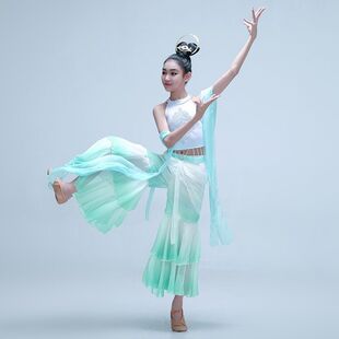女童飞天敦煌舞蹈演出服凌波仙子舞台服装灵儿同款化身童子表演服