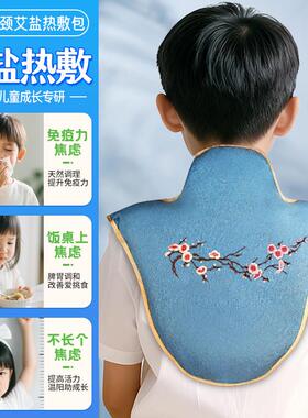 儿童盐袋热敷包鼻子受凉艾灸肩颈宝艾草艾绒背部电加热海盐粗盐袋