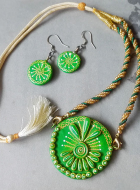 民族风彩绘印度手工现货编织项链