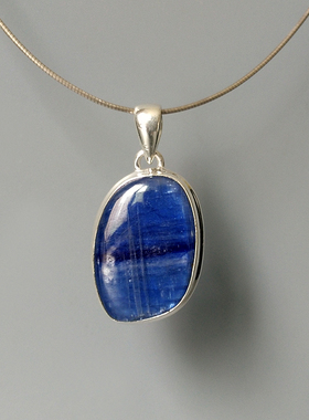 欧美纯银天然星空宝石吊坠现货