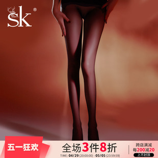 高透黑色丝袜女美腿连裤 SK「小疯狂」超薄款 性感大码 夏季 袜