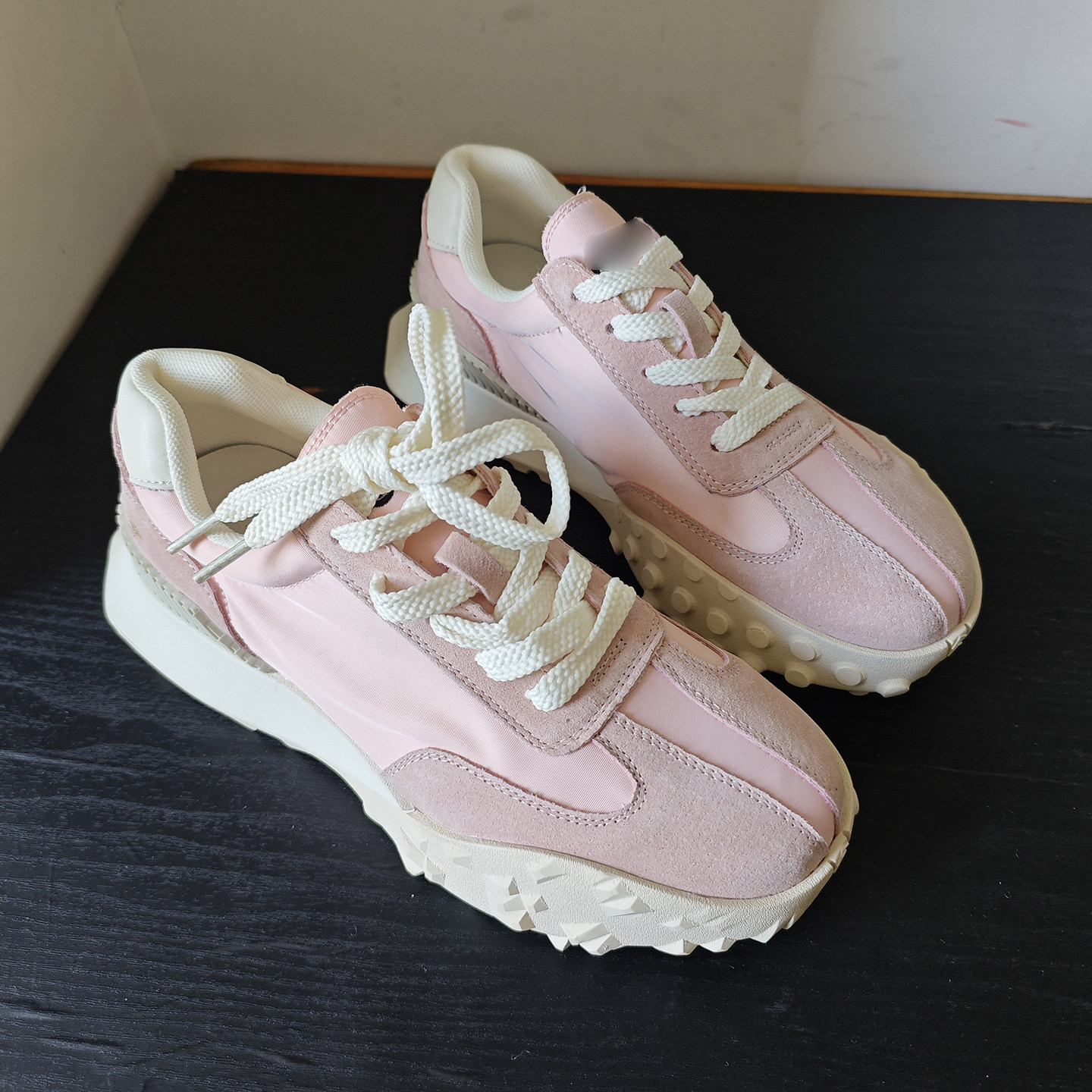 断码清仓捡漏~粉色拼色德训鞋女厚底增高休闲运动时尚百搭阿甘鞋,女鞋,德训鞋,淘宝优惠券,粉丝福利购,淘宝优惠卷