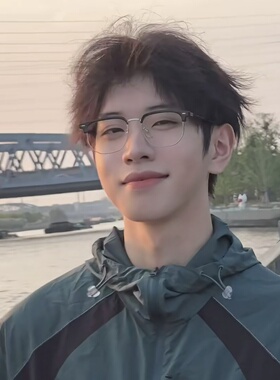 斯文男士防蓝光时尚平光新款高级感痞帅半框眼镜架近视可配度数