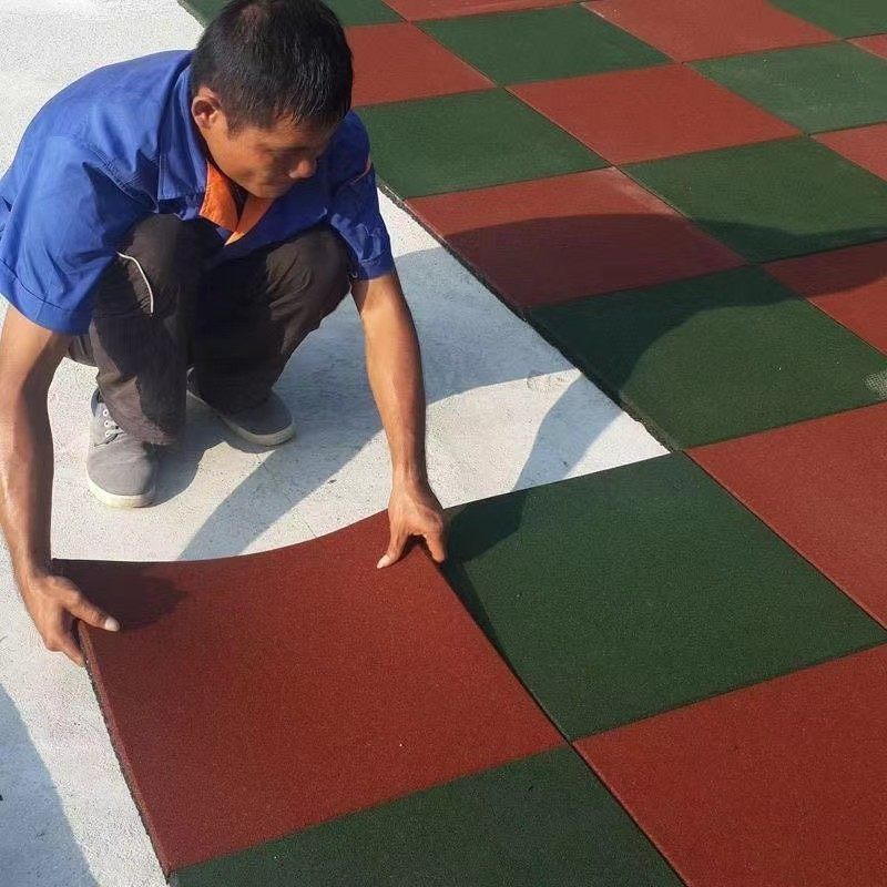 幼儿园橡胶地垫操场室外地胶塑胶地板塑胶跑道小区地胶板户外地垫