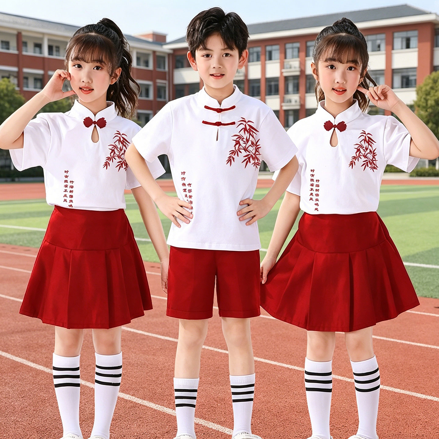 歌唱祖国的花朵美丽中国合唱服男女儿童舞蹈演出服装表演毕业拍照