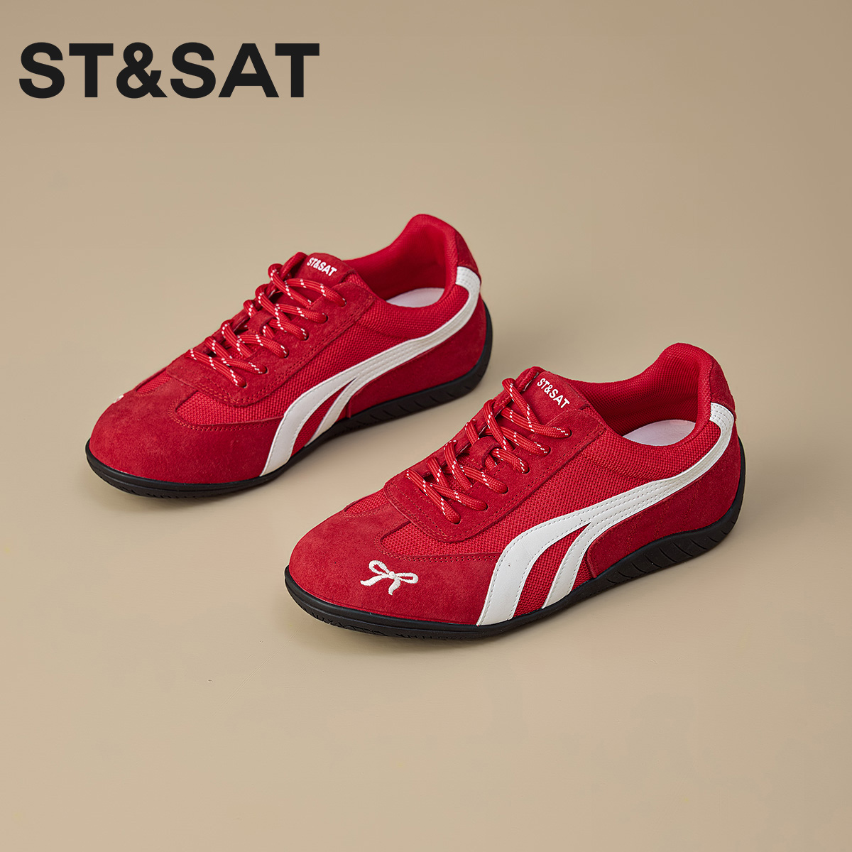 星期六小众时尚潮流红色休闲鞋