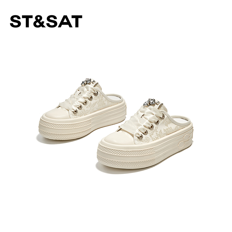 星期六厚底增高休闲鞋包头半拖鞋