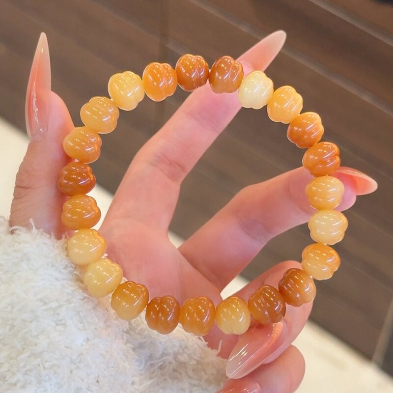 风化多宝雕刻迷你小葫芦菩提手串文玩手链吊坠挂件佛珠念珠女生款