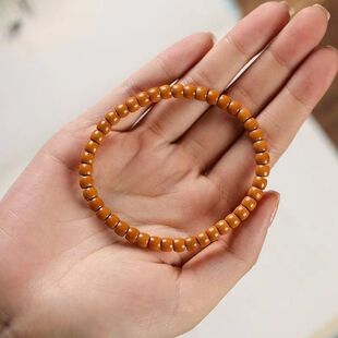 野生橄榄核核尖手串直切桶珠核桃原籽单圈手串文玩男佛珠女手链