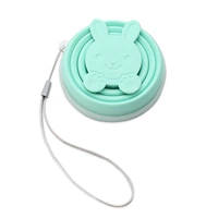 Мультяшная зеленая крышка для стакана, ремешок, 200 мл