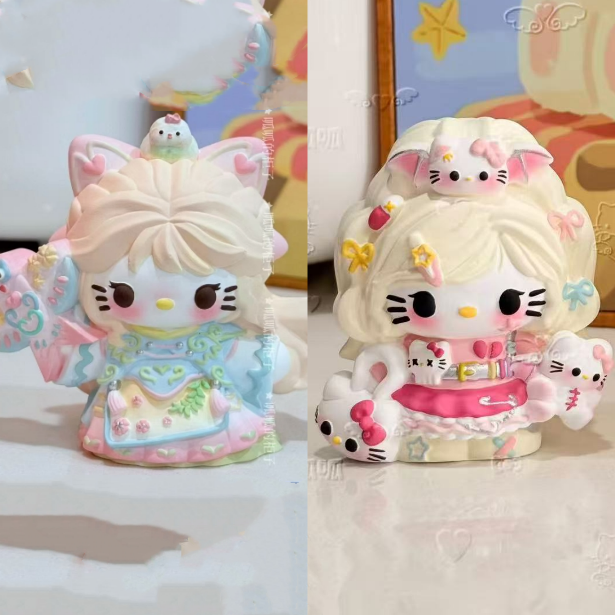 爆款DIY纸鸢KT猫卡通涂鸦模具彩绘石膏娃娃乳胶立体磨具手绘儿童