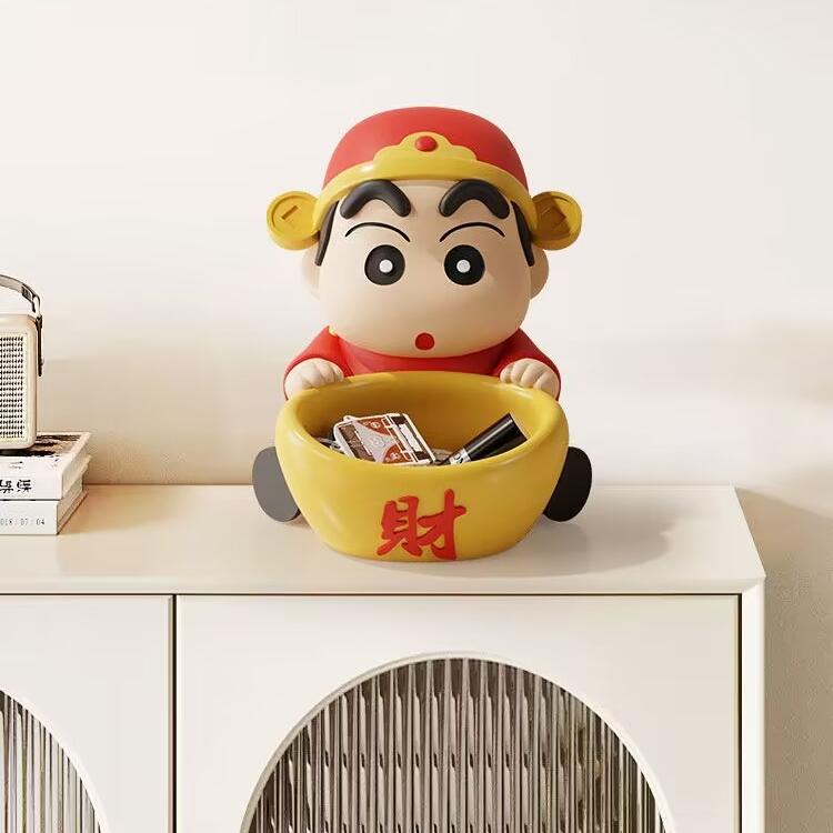 财神蜡笔小新收纳款网红新款涂鸦模具彩绘石膏娃娃乳胶立体磨具3d