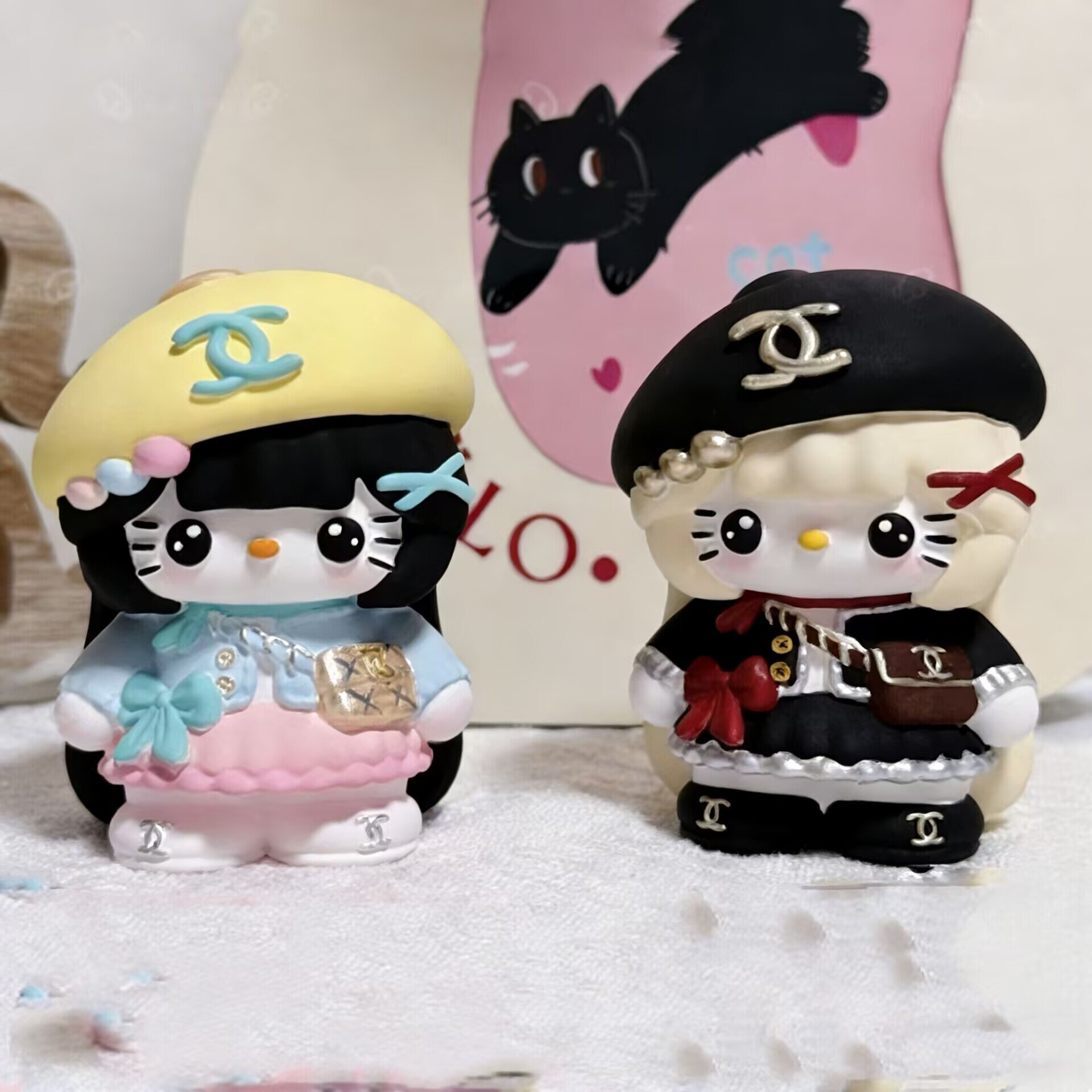 DIY白坯KT猫涂鸦玩具模具彩绘石膏娃娃乳胶立体磨具卡通手绘3D