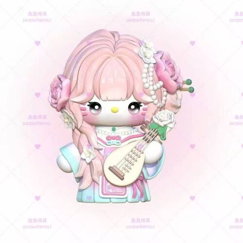 DIY琵琶KT猫涂鸦玩具模具彩绘石膏娃娃乳胶立体磨具卡通手绘3D