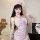 性感纯欲可爱粉色露背护士紧身包臀裙清纯制服情侣约会晴趣qqny