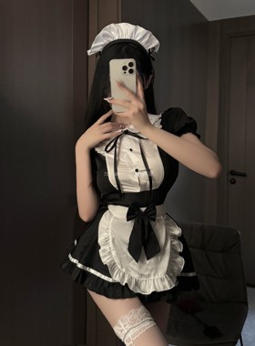 性感纯欲小胸经典女仆cosplay角色扮演短裙女佣制服清纯晴趣qqny