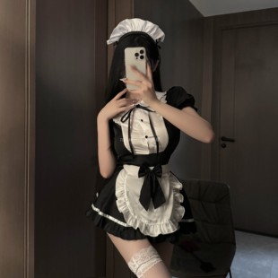 性感纯欲小胸经典女仆cosplay角色扮演短裙女佣制服清纯晴趣qqny