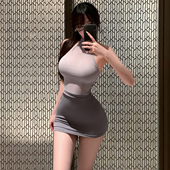 性感纯欲系带露背灰色紧身OL秘书包臀裙御姐情侣约会制服晴趣qqny