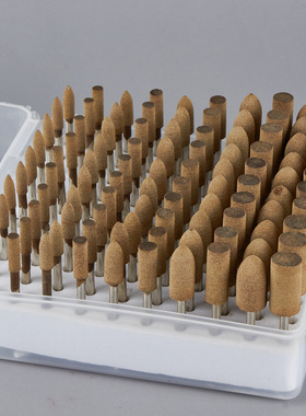 牛皮磨头抛光打磨头玉石翡翠镜面砂轮磨头3mm圆形小型电打磨机