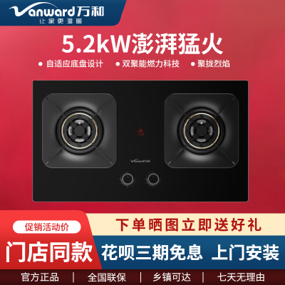 双聚能燃气灶5.2KW灵活安装万和