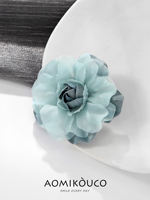 Summer gentle and budding, handcrafted fabric brooches, high-end women's luxurious and elegant, light brooches, dress accessories thumbnail 8