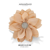 A gentle flower-patterned brooch with a sense of design, a niche and high-end women's silk yarn pin dress and evening dress accessory thumbnail 2