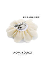 Korean-style super fairy-like fabric flower three-dimensional brooch, high-end photo atmosphere, pin, versatile dress accessory thumbnail 5