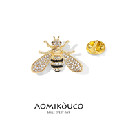 复古高档蜜蜂胸针精致小巧可爱防走光别针扣西装 领口固定配饰礼物