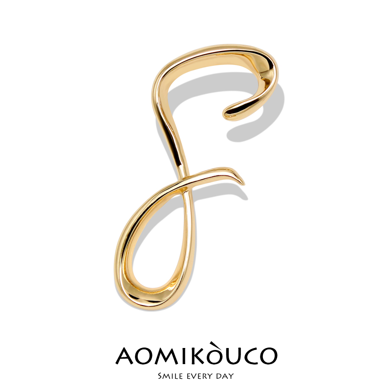 金属设计8字造型大胸针ins潮别针