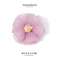 The new summer collection of 2025 features a fresh and elegant handcrafted fabric flower brooch with a touch of sophistication and elegance. It also comes with a silk brooch as an accessory thumbnail 6