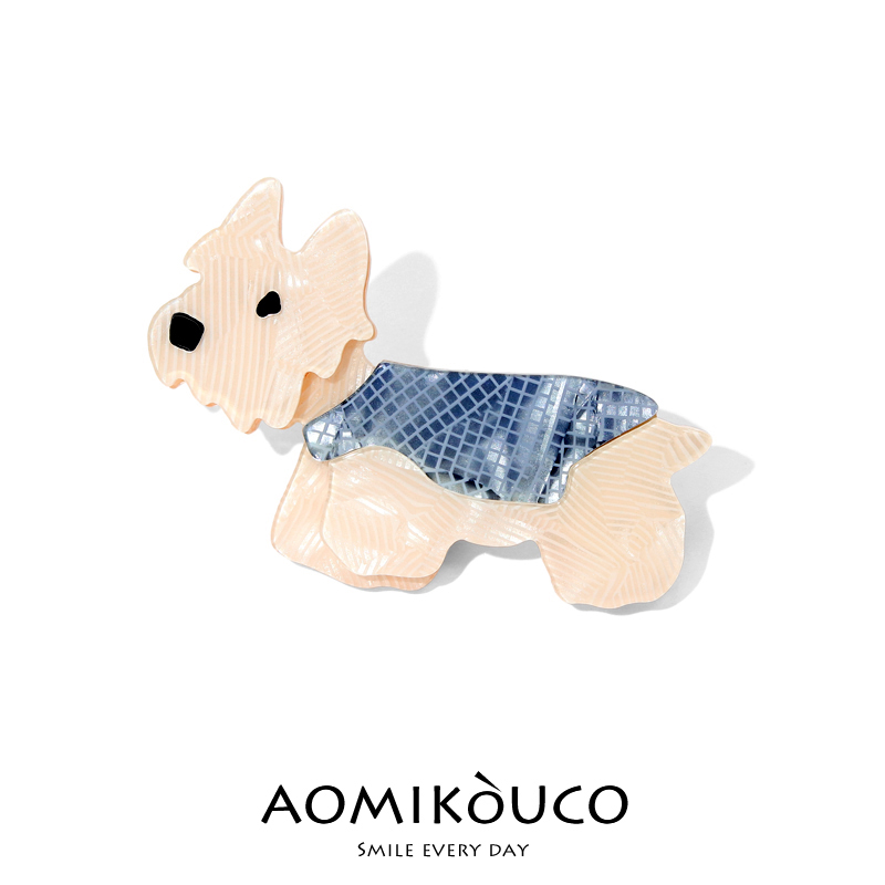 可爱小背心雪纳瑞胸针防走光别针