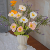 虞美人薰衣草仿真花假花摆设成品花束餐桌花艺摆件装 饰花家居