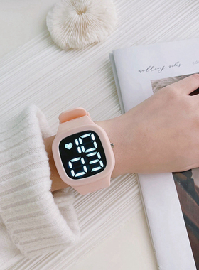独角兽手表女ins风简约气质显白防水网红可爱少女果冻软妹电子表