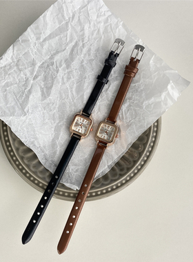 复古小方糖手表女夏季小巧2021年新款小众简约百搭迷你气质小表盘