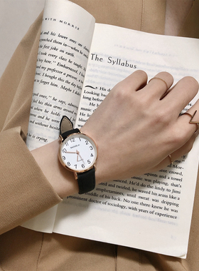 公务员考试专用手表男女初高中学生简约气质复古ins风指针式静音