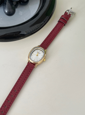 法国复古小众手表女轻奢精致时尚简约高级百搭显白高初中生石英表