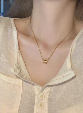 碎冰冰小蛮腰项链女钛钢不掉色小众设计感高级轻奢气质锁骨链颈链