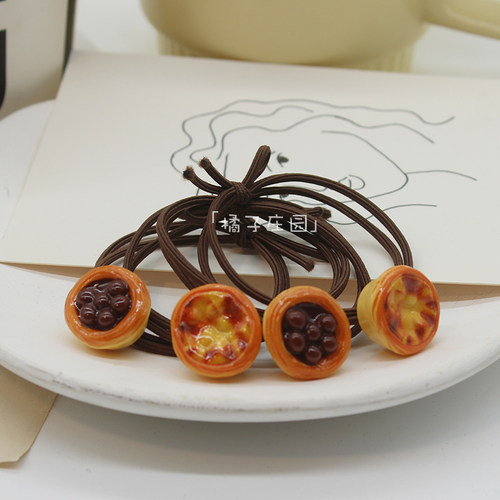 春款蛋挞发圈发绳皮筋