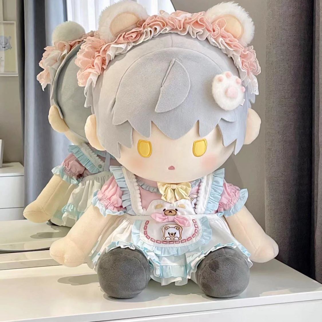 40厘米棉花娃娃40cm娃衣夹心面包熊一番赏娃连衣裙套装无属性换装